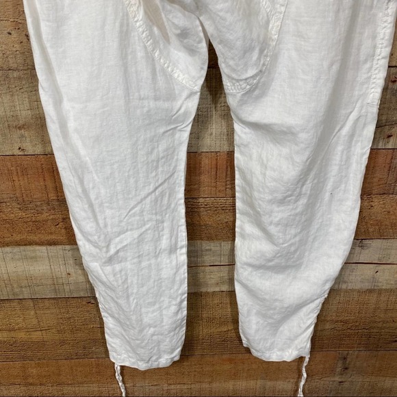 Joie Telutci Lace-Up Linen Cargo Pants White Size 12 - Picture 10 of 13